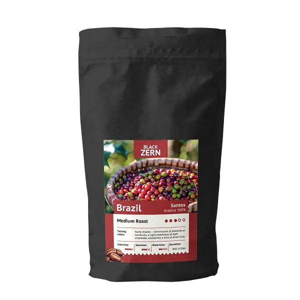 Кава в зернах Арабіка Бразилія Сантос (Santos), 250гр.
