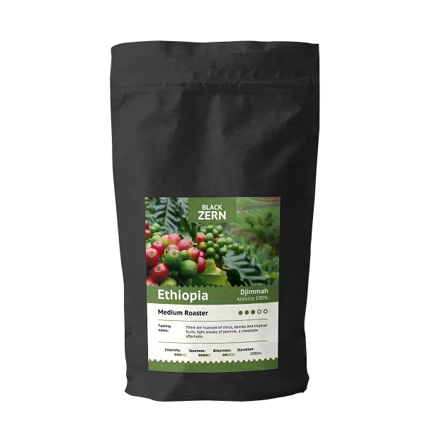 Кава в зернах Арабіка Ефіопія Джимма (Djimmah), 250гр.