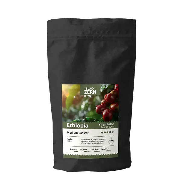 Кава в зернах Арабіка Ефіопія Йоргачеф (Yirgacheffe), 250гр.