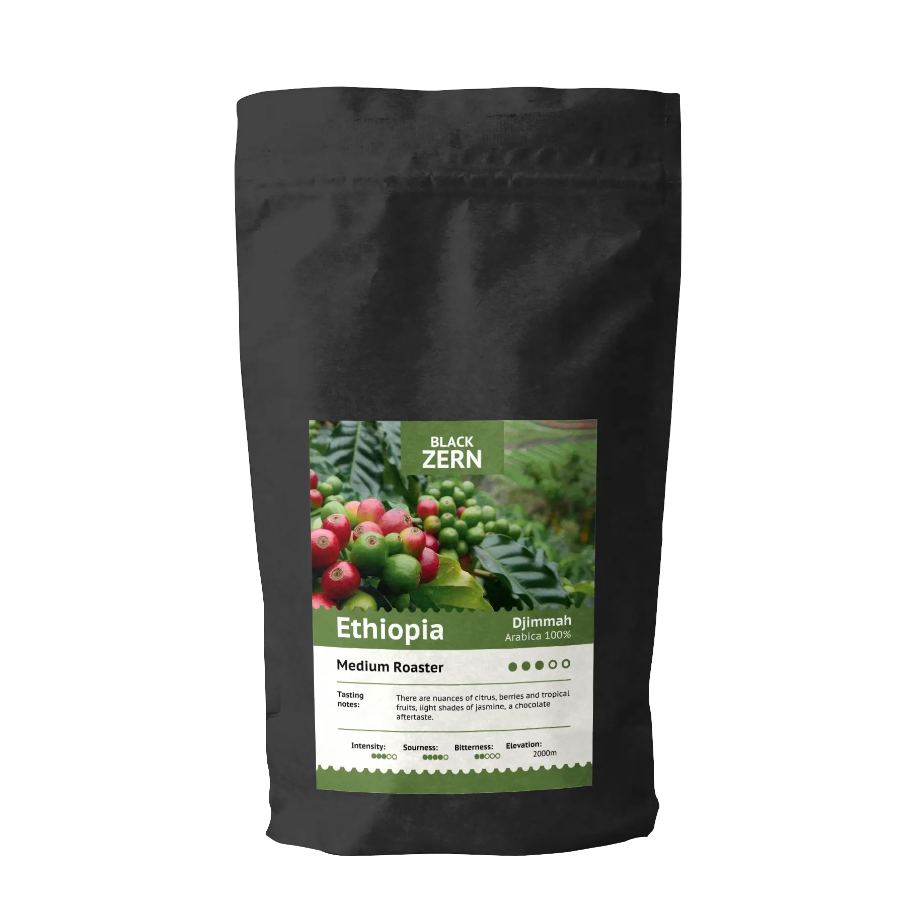 Кава в зернах Арабіка Ефіопія Джимма (Djimmah)