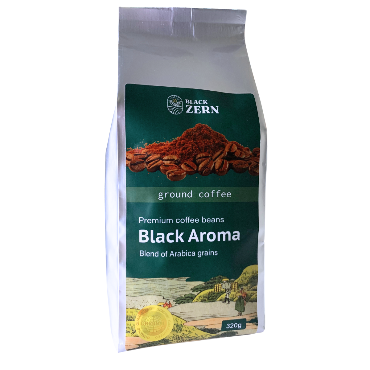 Ground coffee, BlackAroma, Arabica 100%, 320g