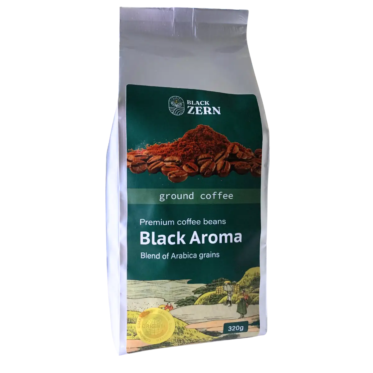 Ground coffee, BlackAroma, Arabica 100%, 320g