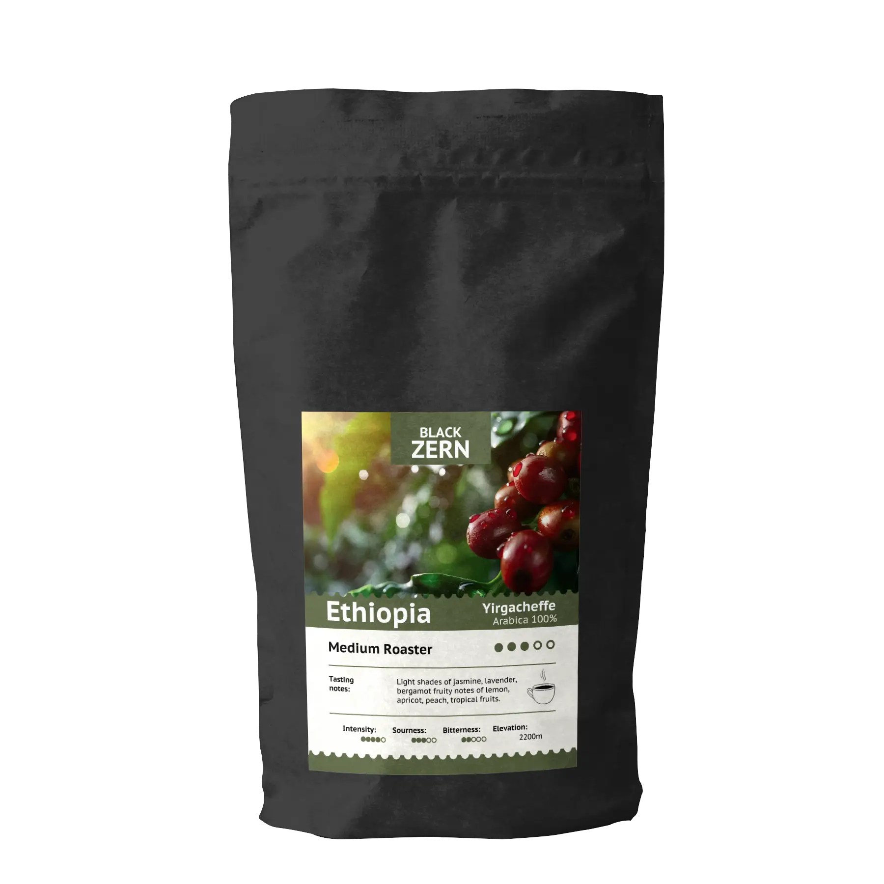 Кава в зернах Арабіка Ефіопія Йоргачеф (Yirgacheffe)