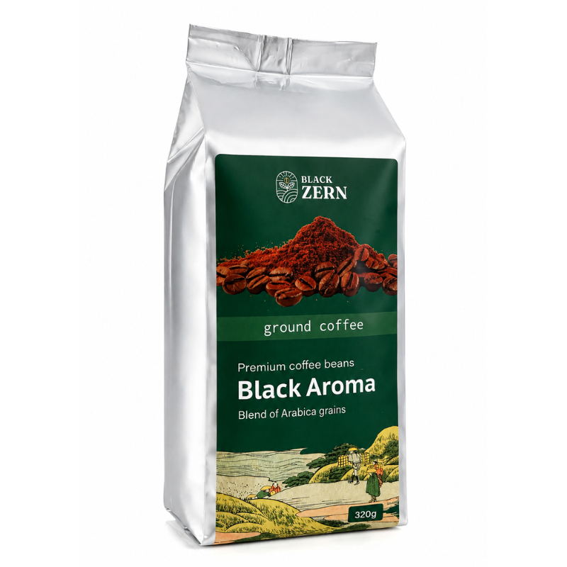 Ground coffee, BlackAroma, Arabica 100%, 320g